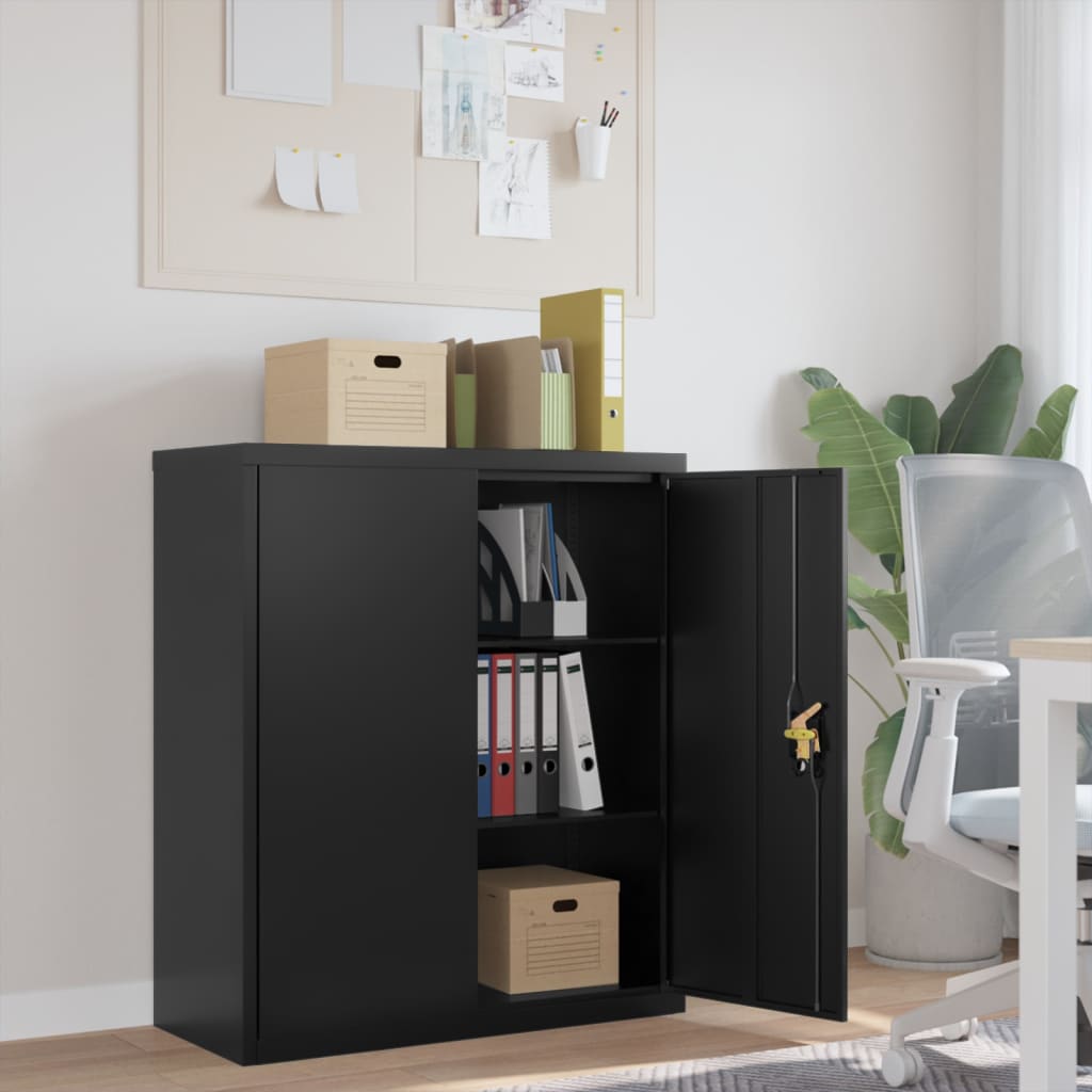 Office Cabinet 90X40X140Cm Steel Grey