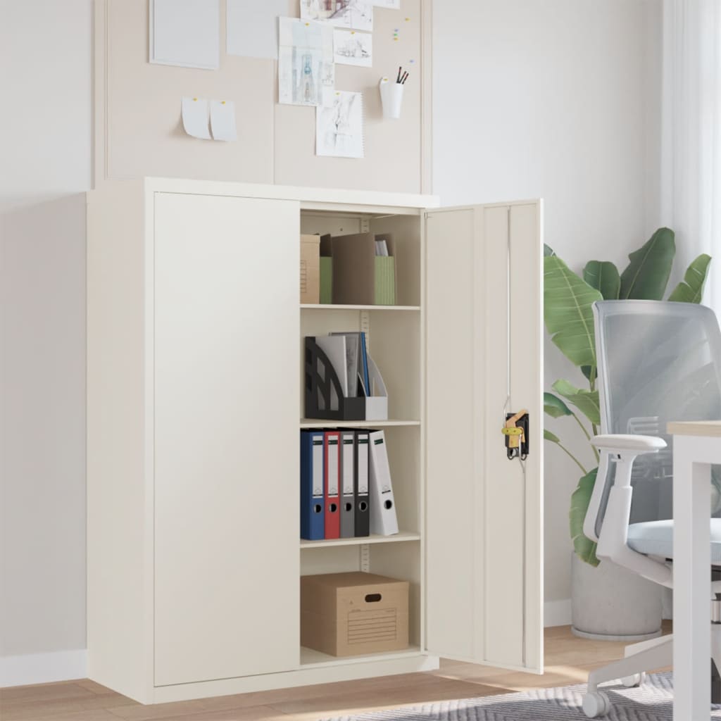 Office Cabinet 90X40X140Cm Steel Grey