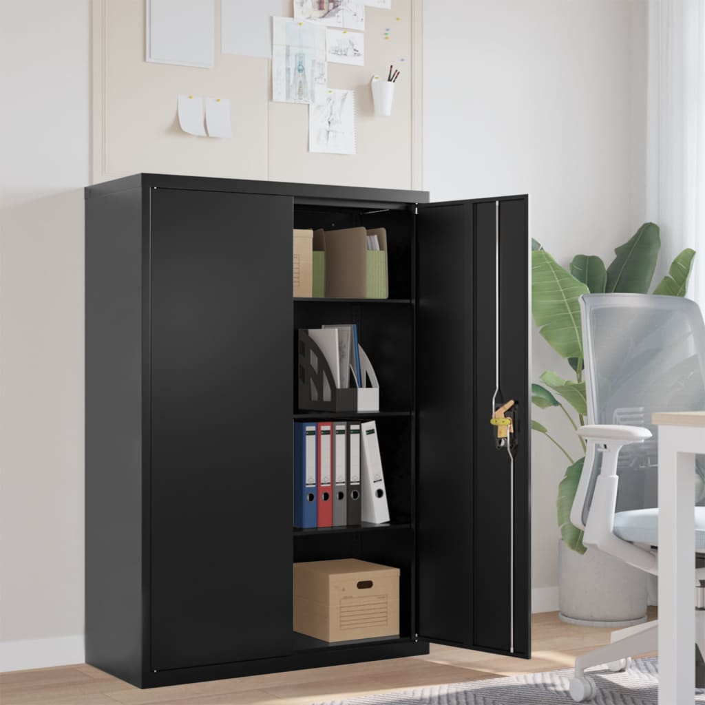Office Cabinet 90X40X140Cm Steel Grey