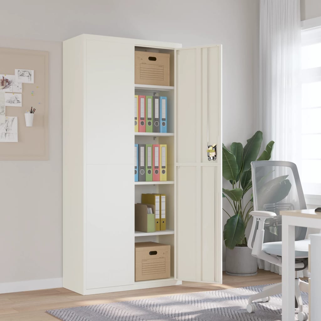 Office Cabinet 90X40X140Cm Steel Grey