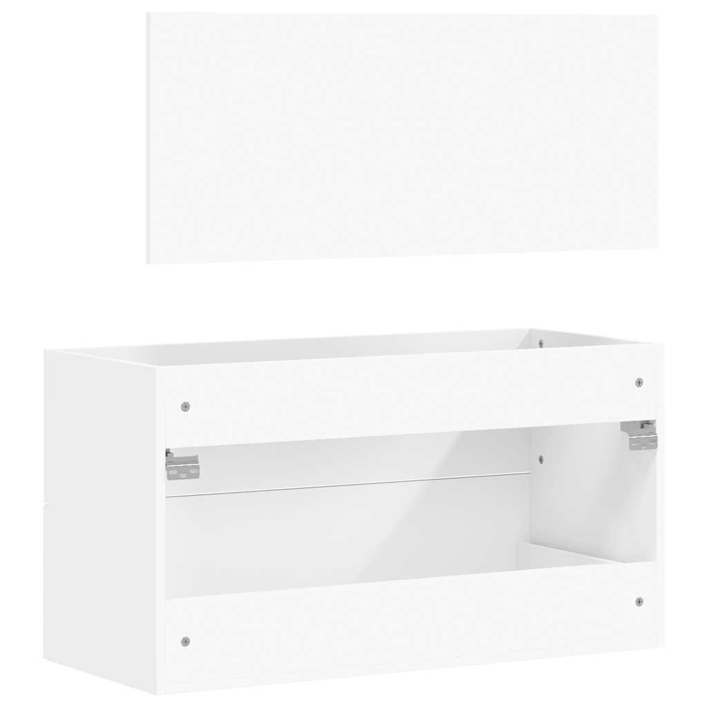 Bathroom Cabinet With Mirror Engineered Wood