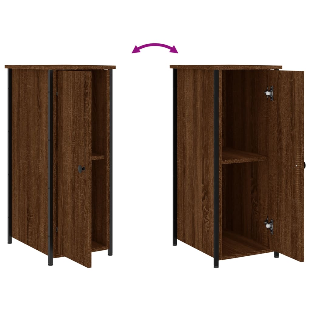 Bedside Cabinet 32X42X80 Cm Engineered Wood