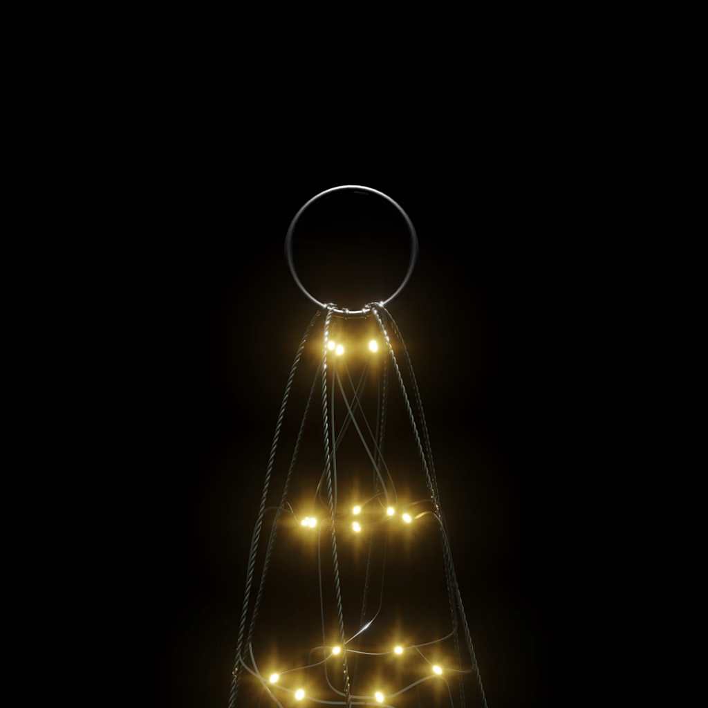 Led Christmas Tree On Flagpole 200 Leds