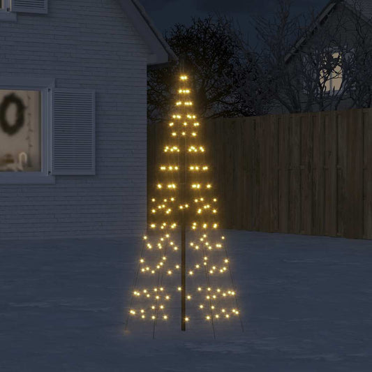 Led Christmas Tree On Flagpole 200 Leds