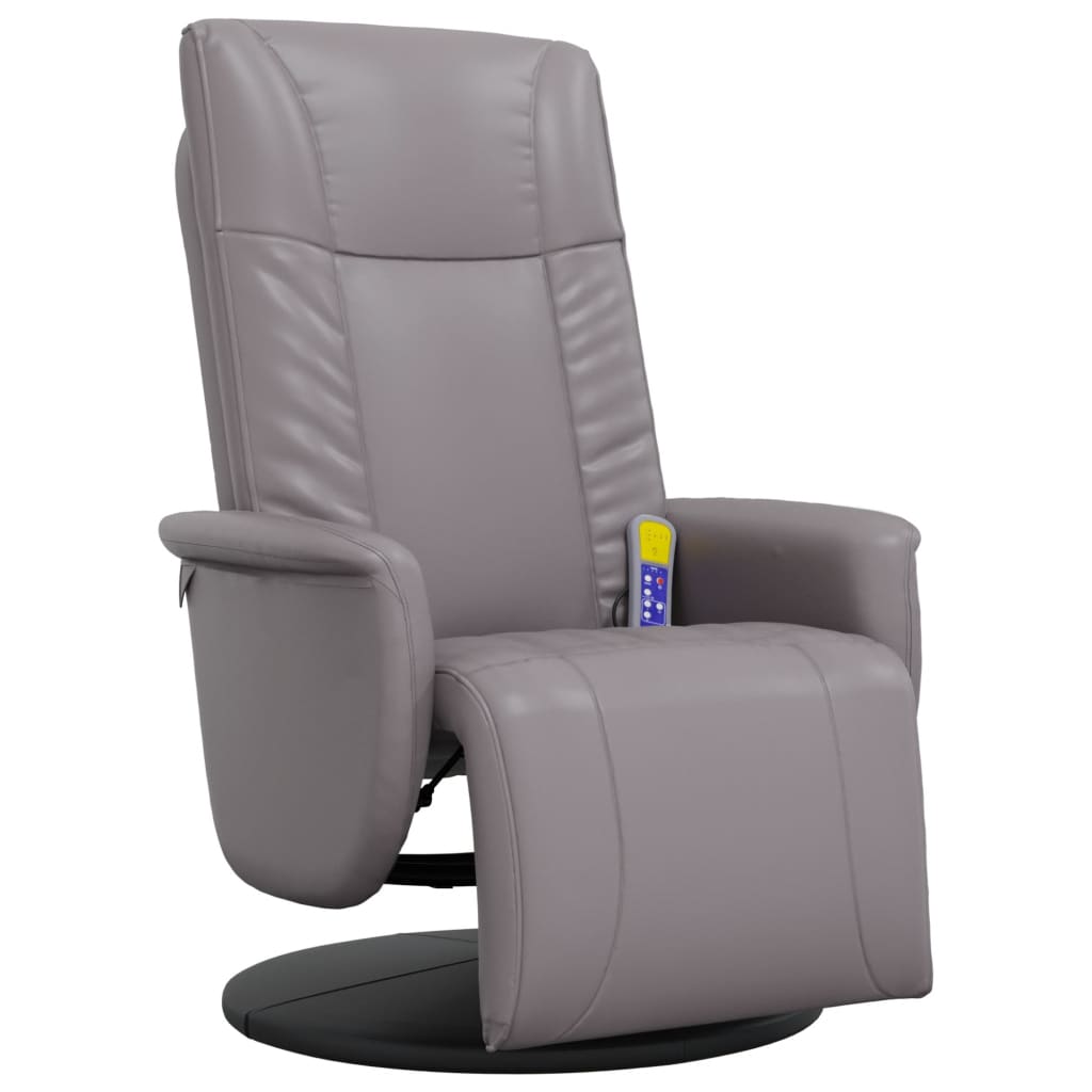 Massage Recliner Chair With Footrest Faux Leather