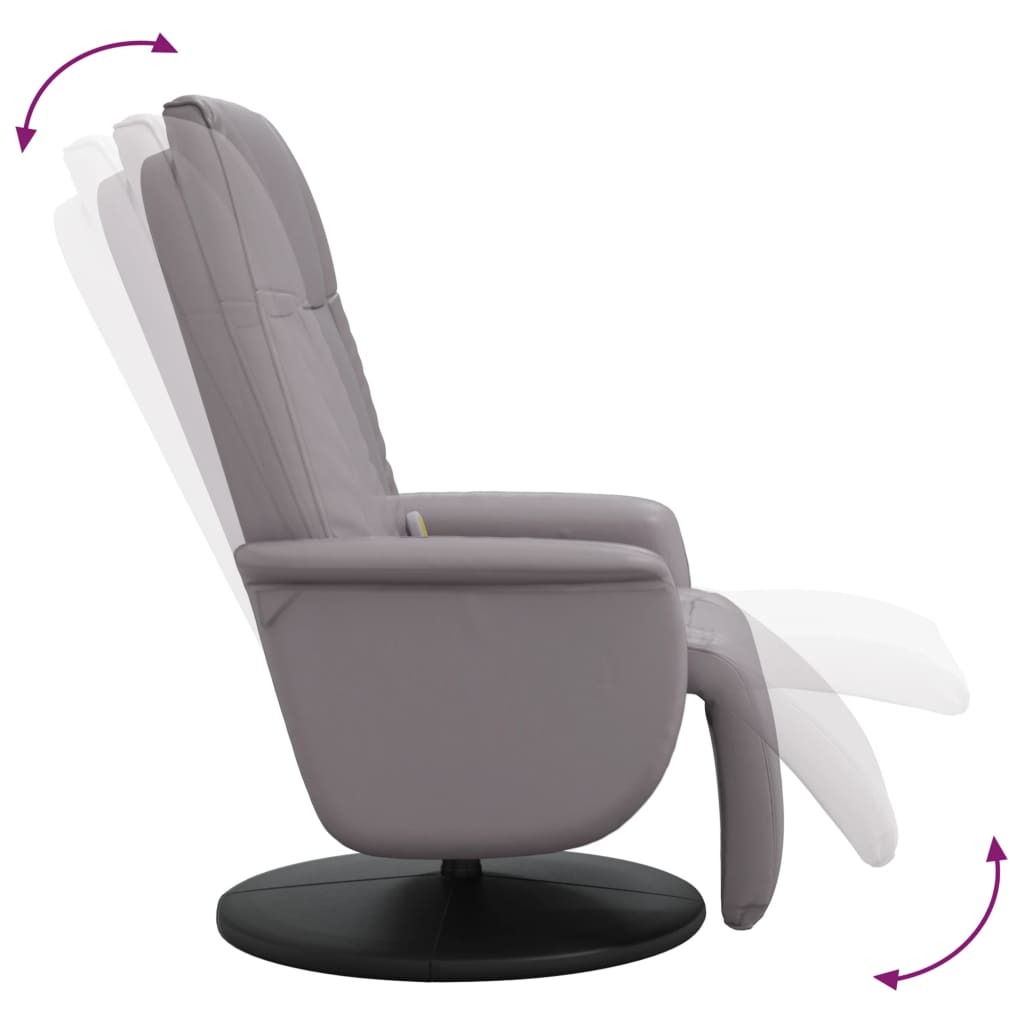 Massage Recliner Chair With Footrest Faux Leather