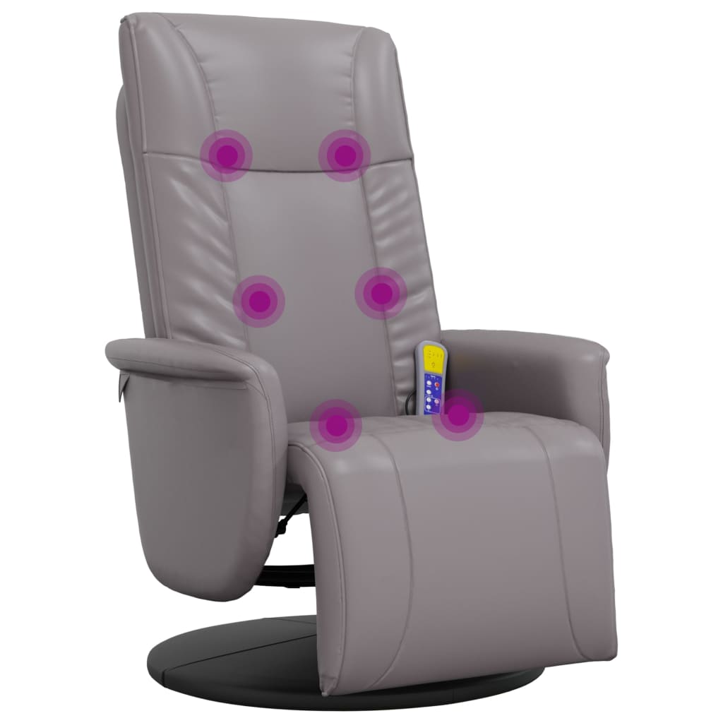 Massage Recliner Chair With Footrest Faux Leather