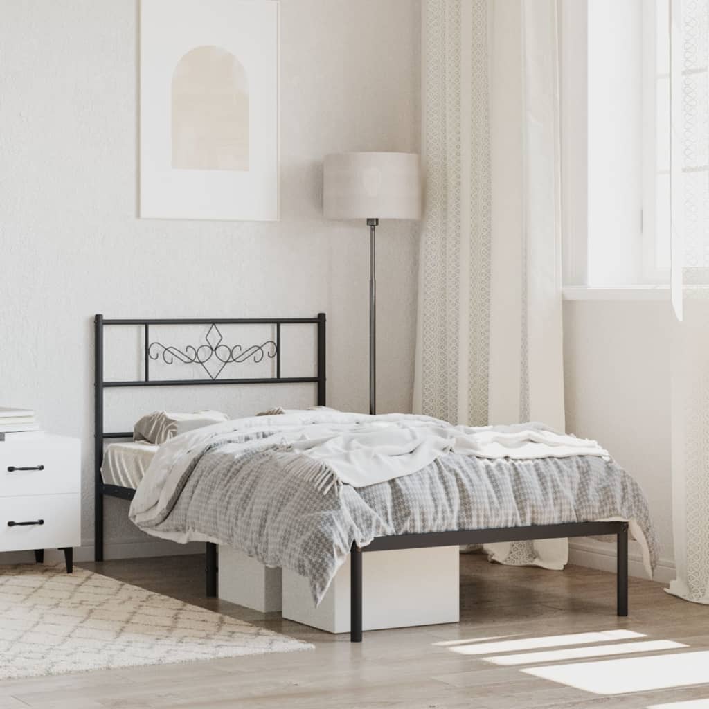 Metal Bed Frame Without Mattress 90X200Cm