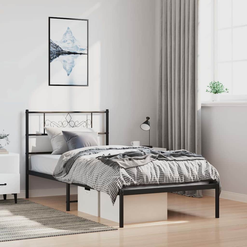 Metal Bed Frame Without Mattress 90X200Cm