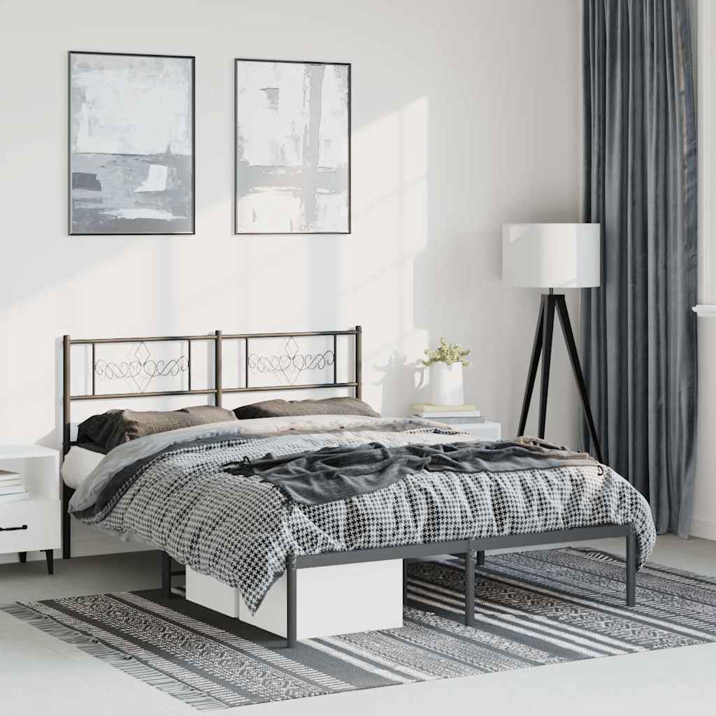 Metal Bed Frame Without Mattress 90X200Cm
