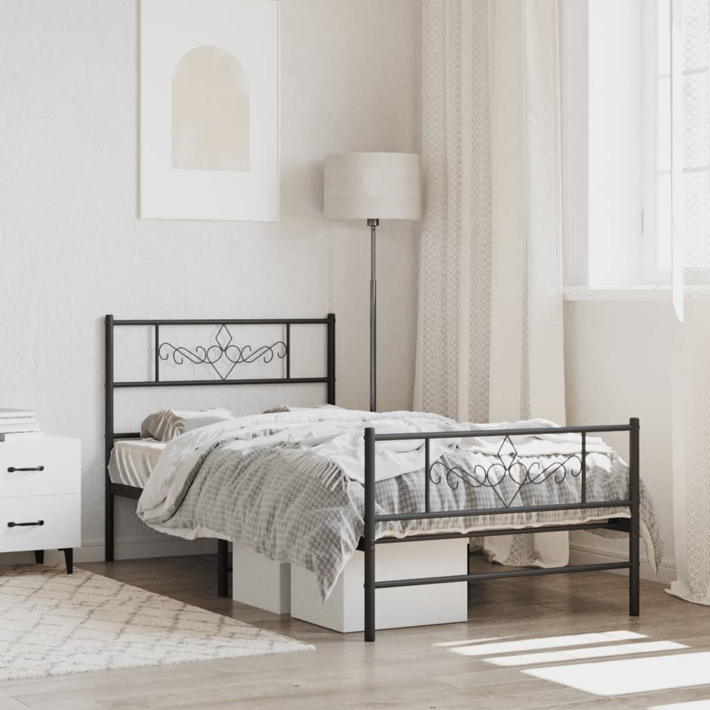 Metal Bed Frame Without Mattress 90X200Cm