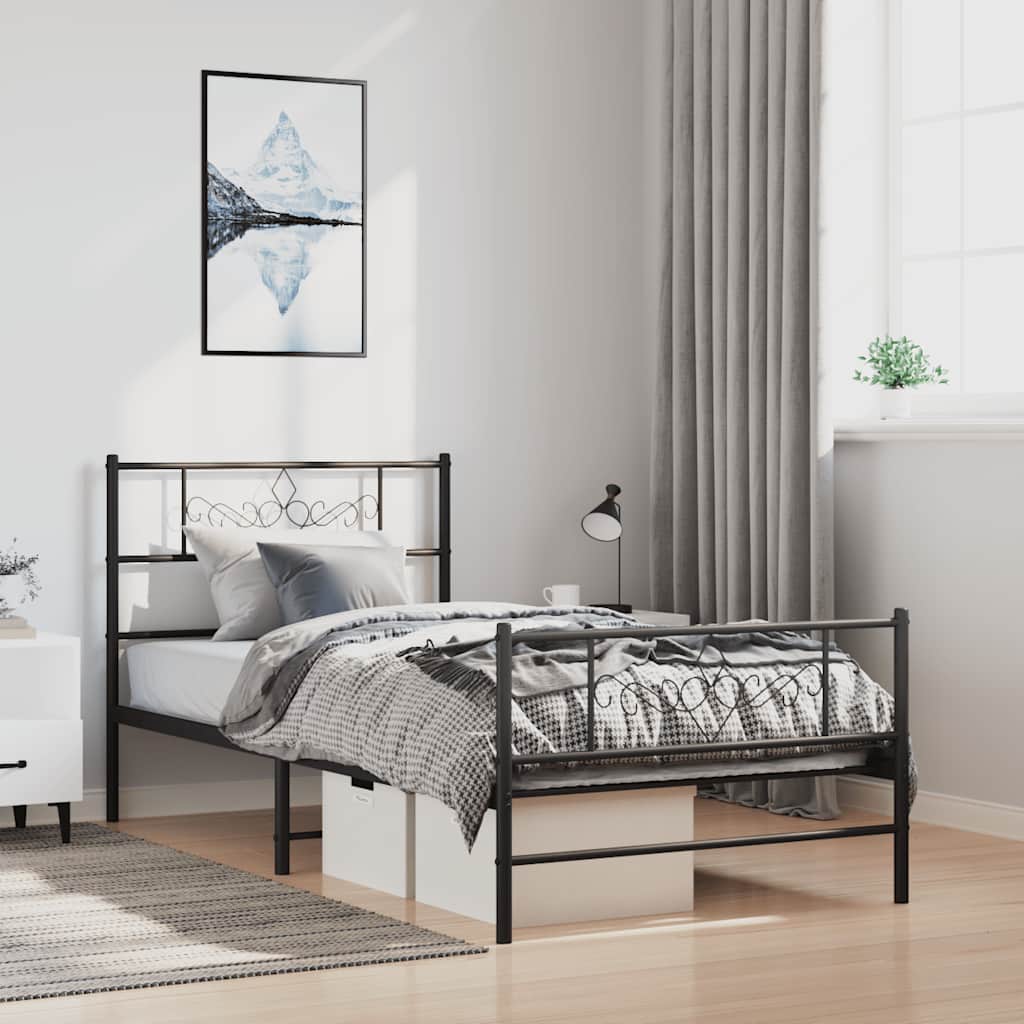 Metal Bed Frame Without Mattress 90X200Cm