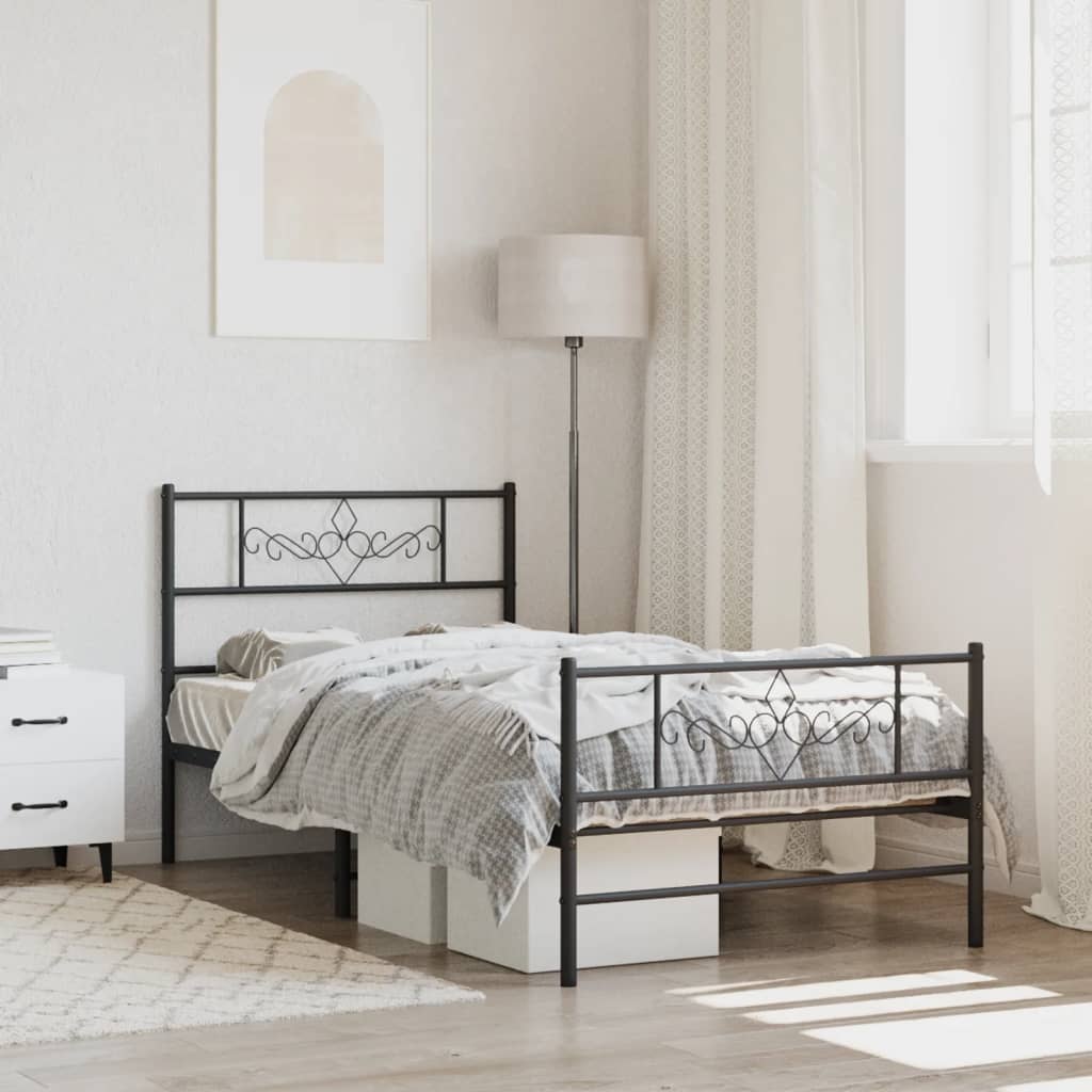 Metal Bed Frame Without Mattress 90X200Cm