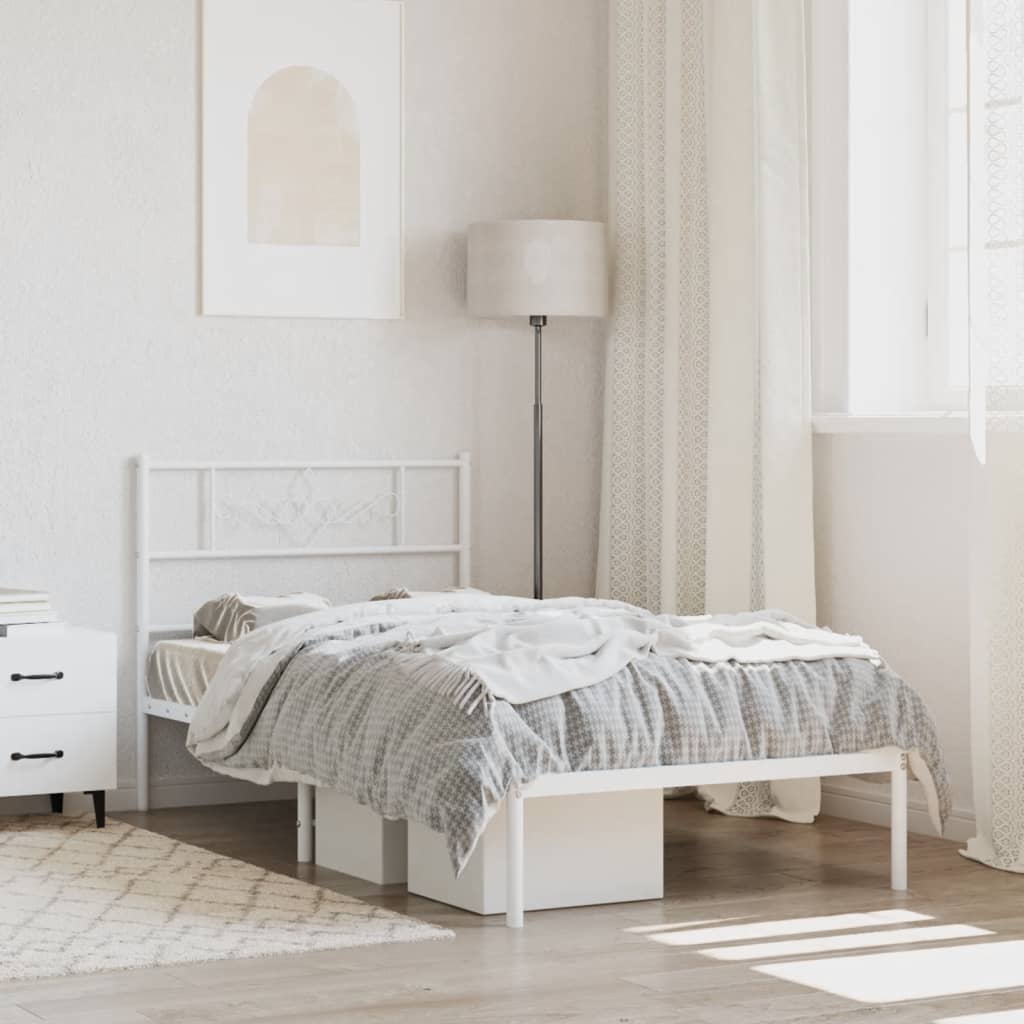 Metal Bed Frame Without Mattress 90X200Cm