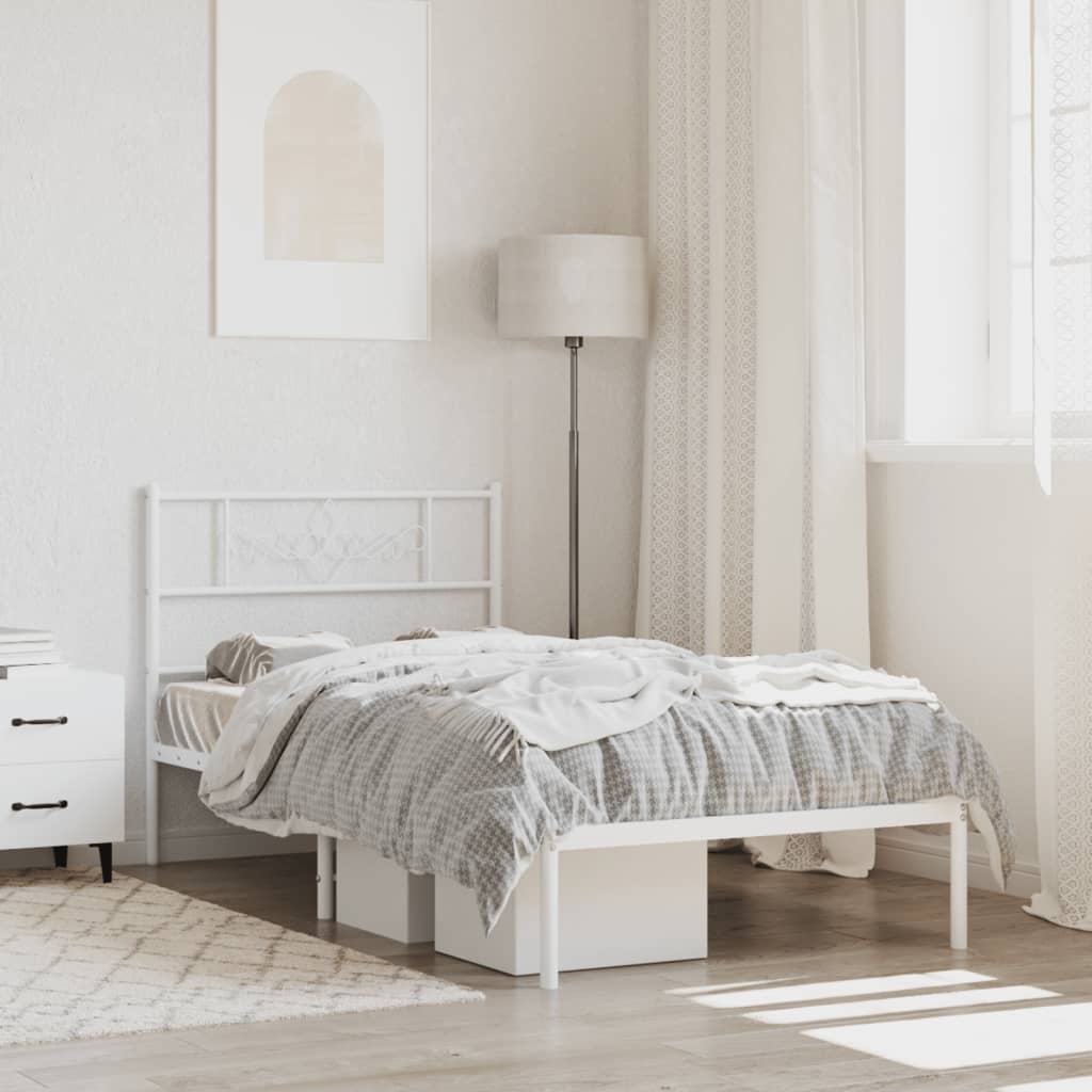Metal Bed Frame Without Mattress 90X200Cm