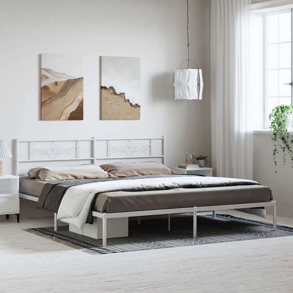 Metal Bed Frame Without Mattress 90X200Cm