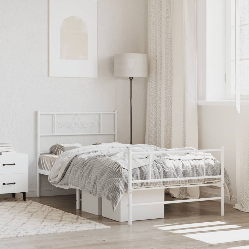Metal Bed Frame Without Mattress 90X200Cm