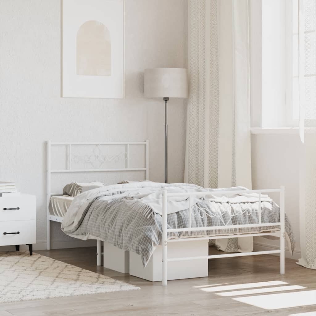 Metal Bed Frame Without Mattress 90X200Cm