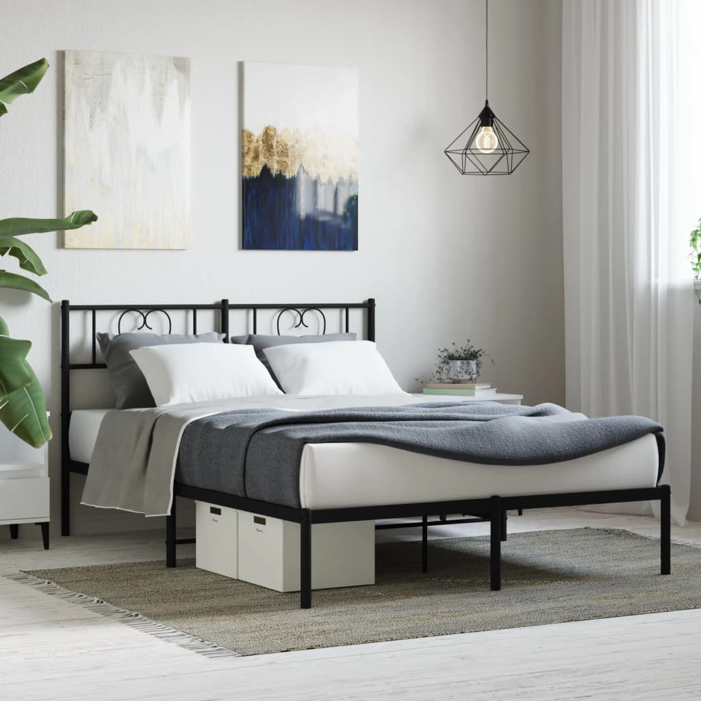 Metal Bed Frame Without Mattress With Footboard 75X190Cm