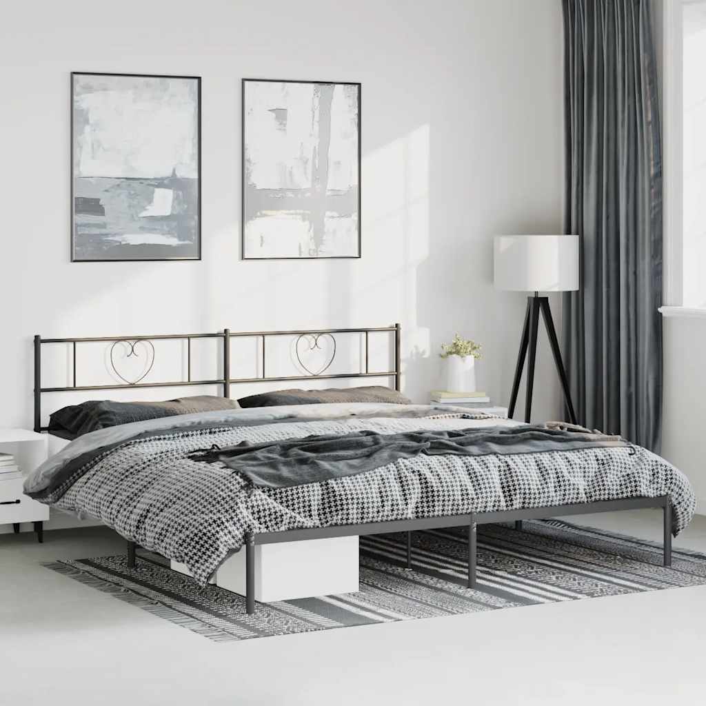 Metal Bed Frame Without Mattress With Footboard 75X190Cm