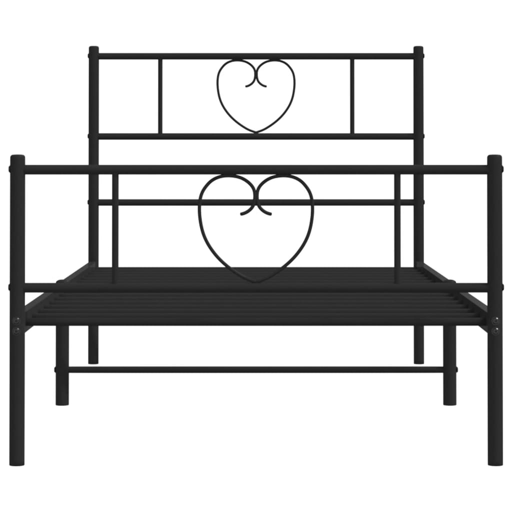 Metal Bed Frame Without Mattress With Footboard 75X190Cm