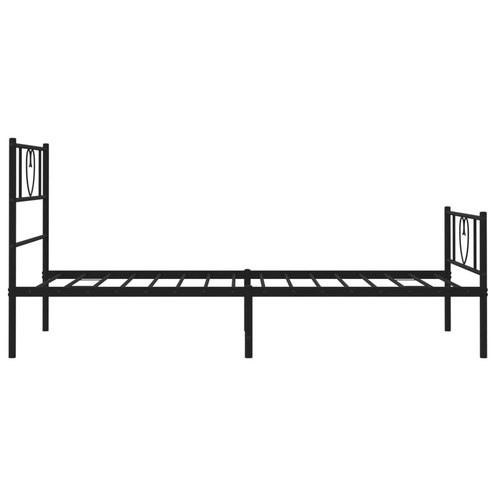 Metal Bed Frame Without Mattress With Footboard 75X190Cm