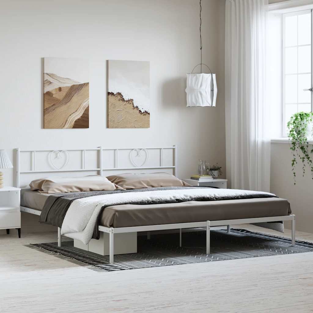 Metal Bed Frame Without Mattress With Footboard 75X190Cm