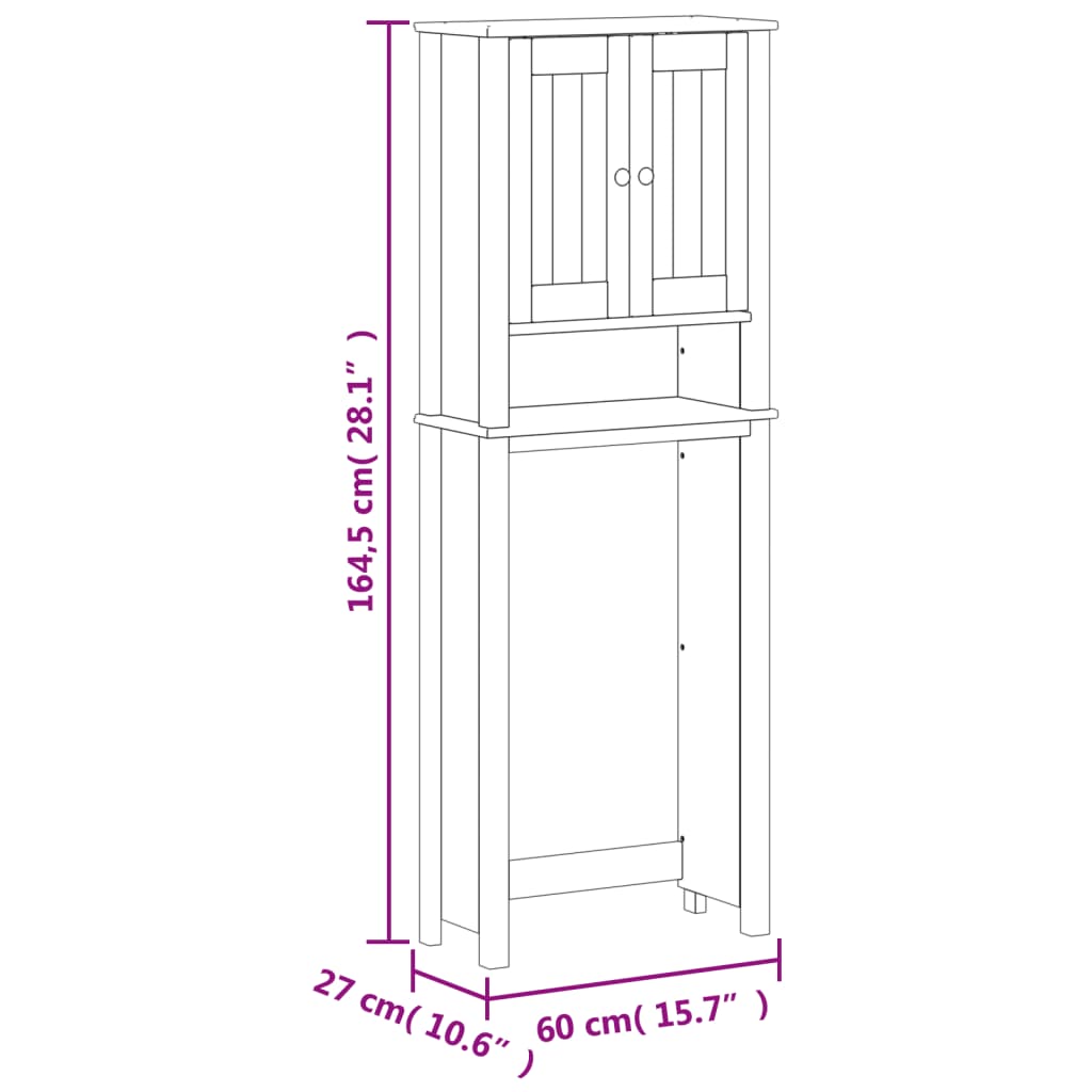 Over-The-Toilet Storage Berg Solid Wood