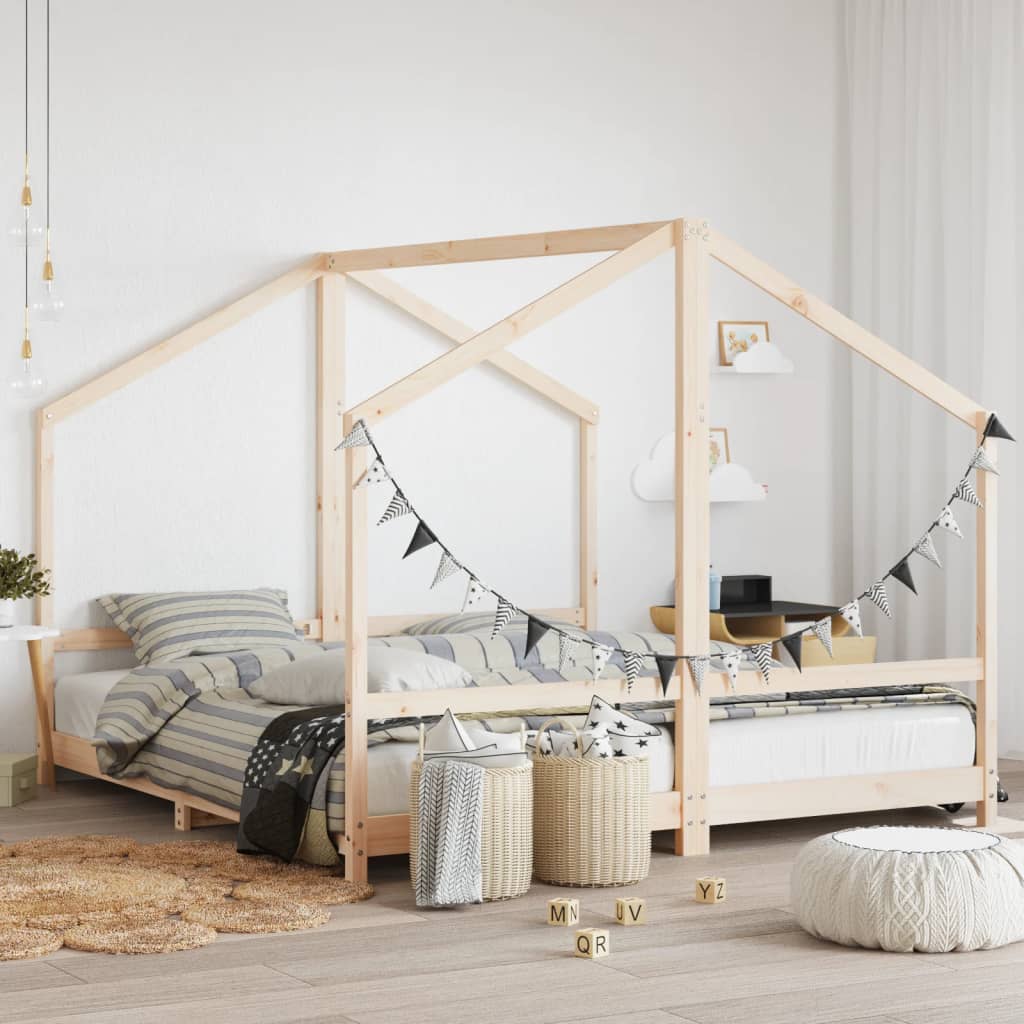 Kids Bed Frame Solid Wood Pine