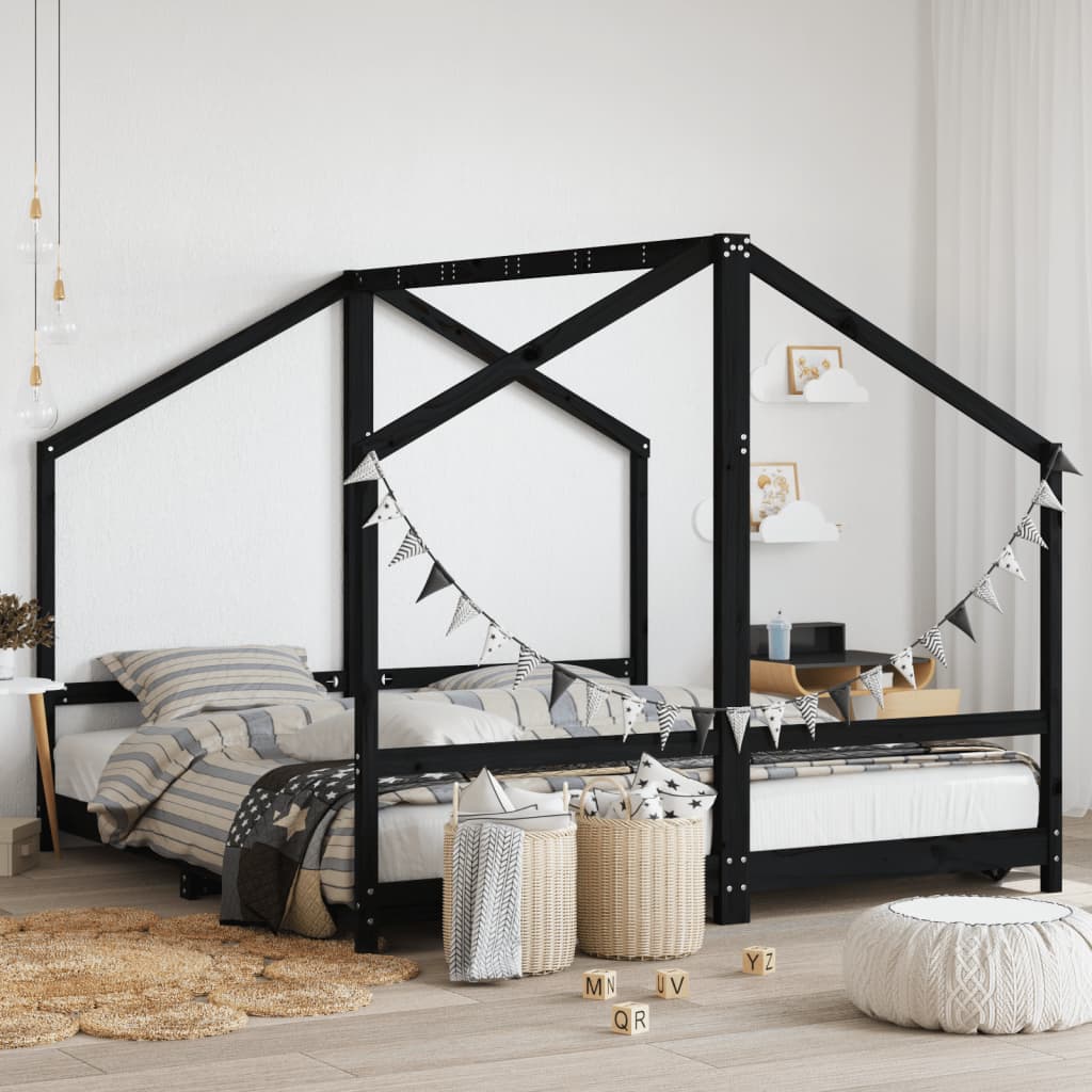 Kids Bed Frame Solid Wood Pine