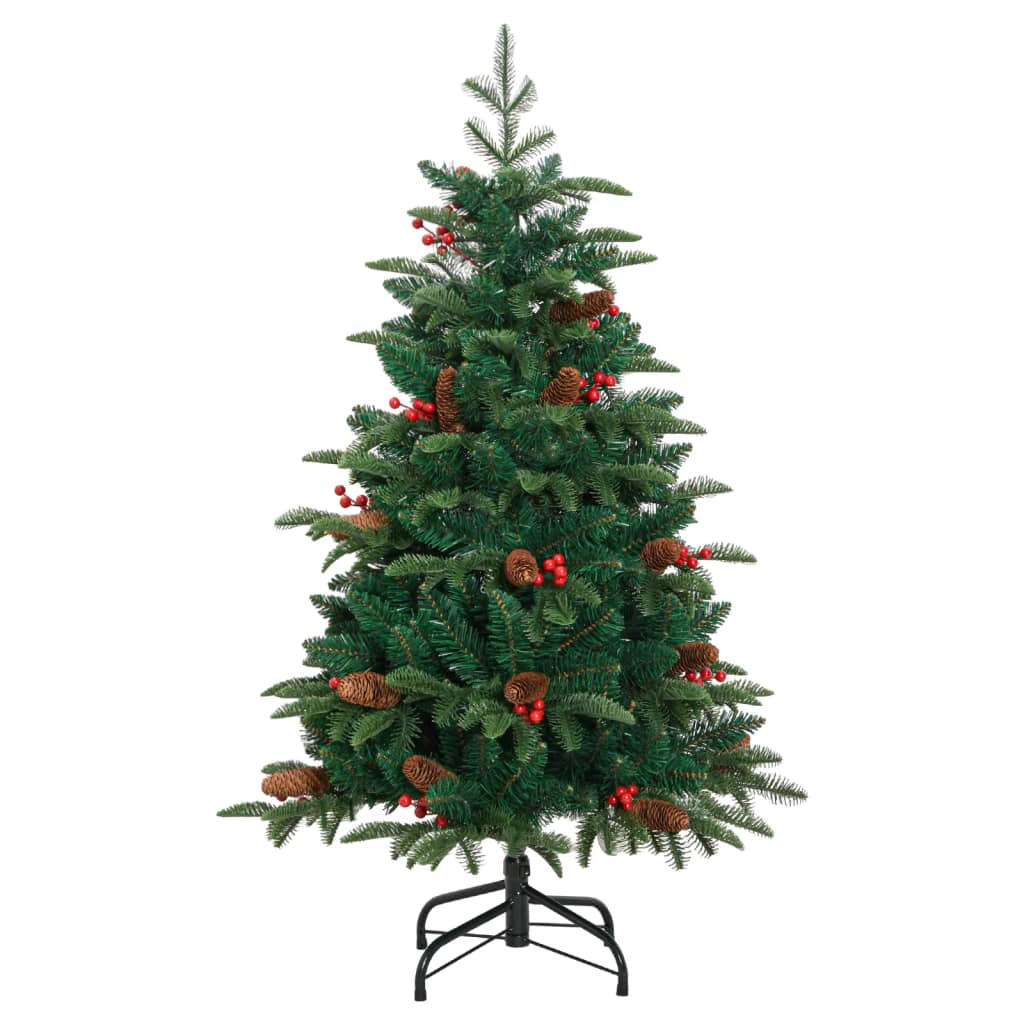 Artificial Hinged Christmas Tree With Cones And Berries