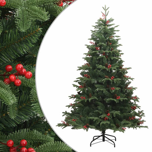 Artificial Hinged Christmas Tree With Cones And Berries