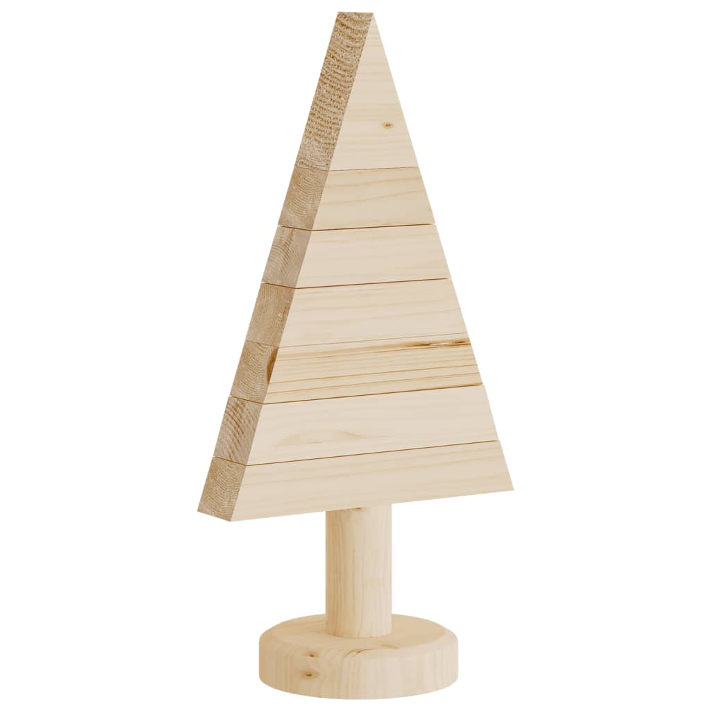 Wooden Christmas Trees For Decoration 2 Pcs 30 Cm Solid Wood Pine