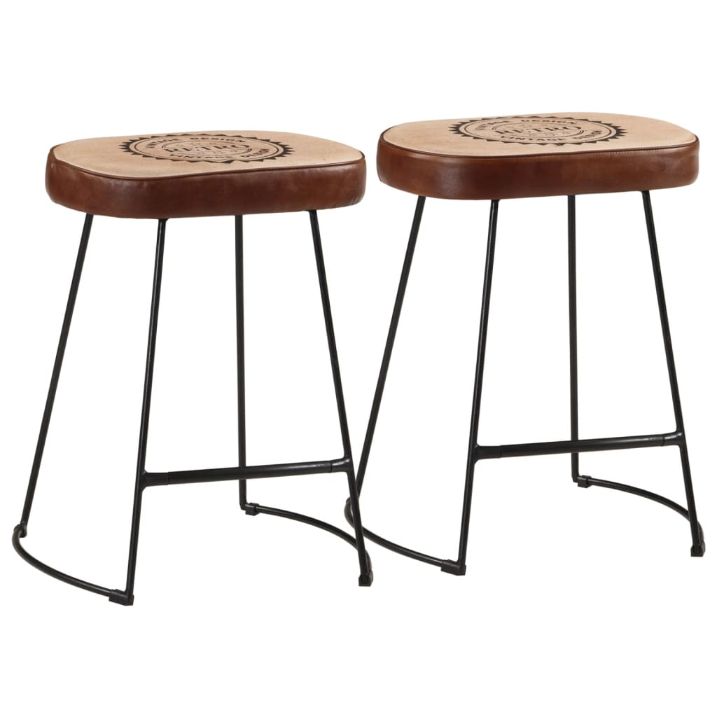 Bar Stools 2 Pcs Solid Wood Mango