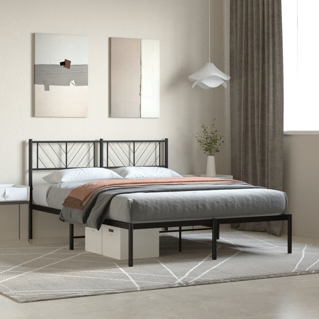 Metal Bed Frame Without Mattress With Footboard 75X190Cm