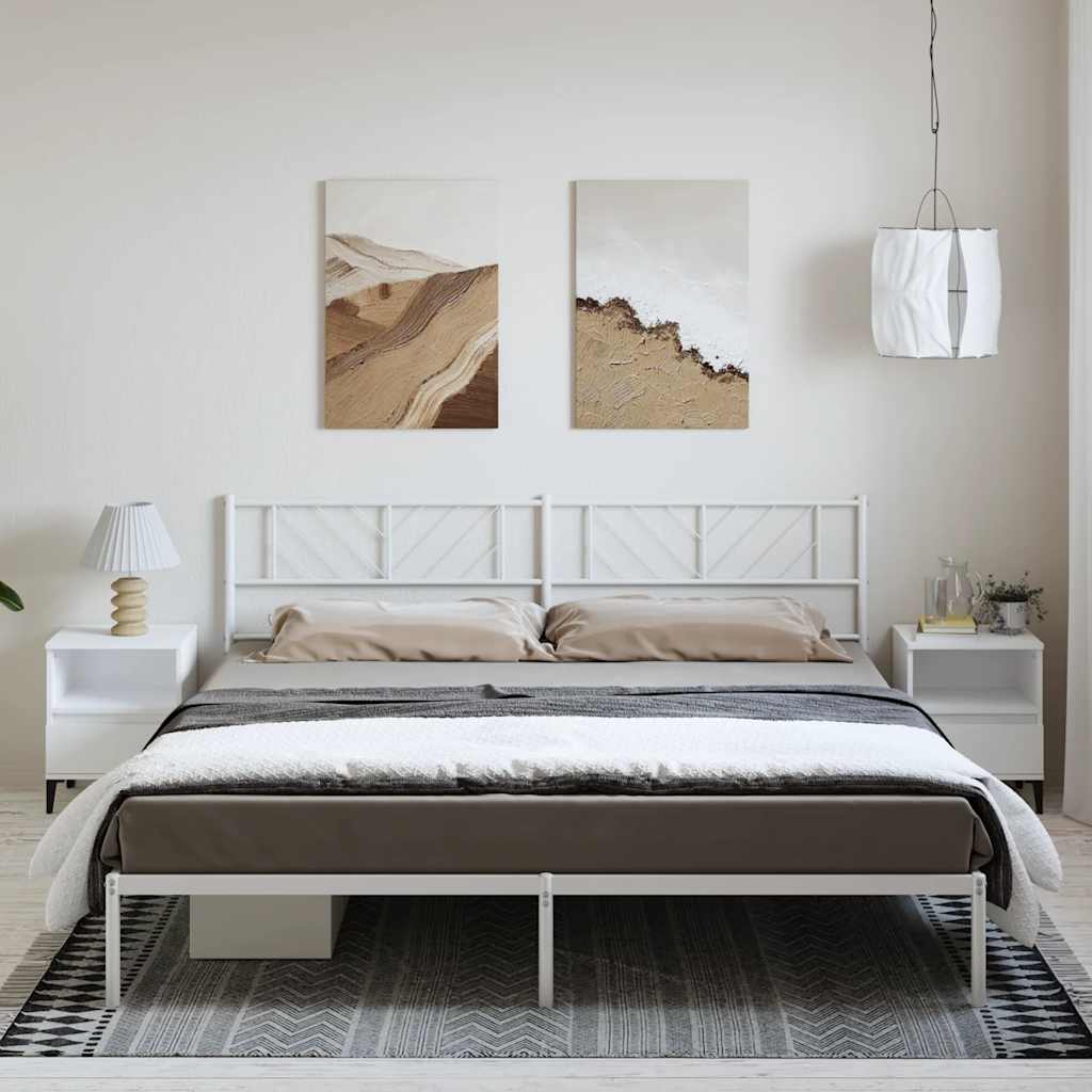 Metal Bed Frame Without Mattress With Footboard 75X190Cm