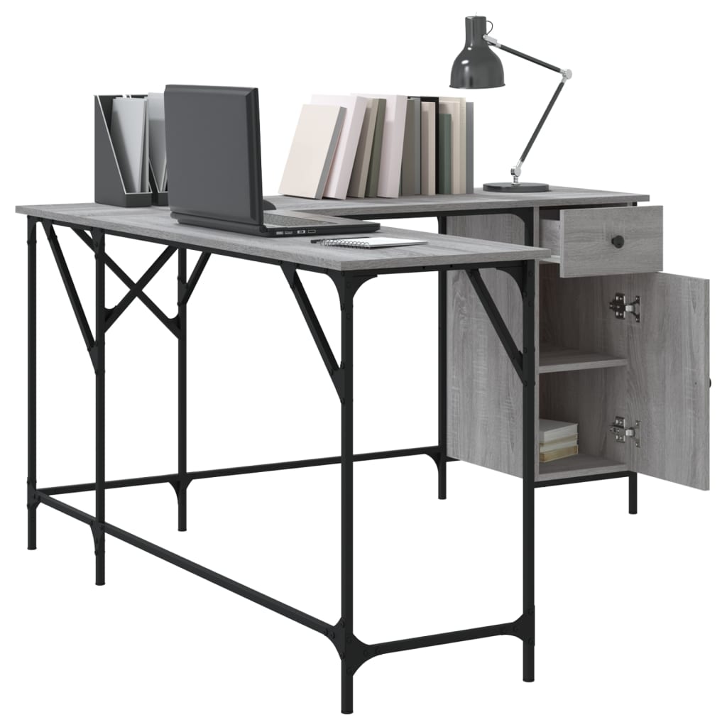 Desk 141X141X75 Cm Engineered Wood
