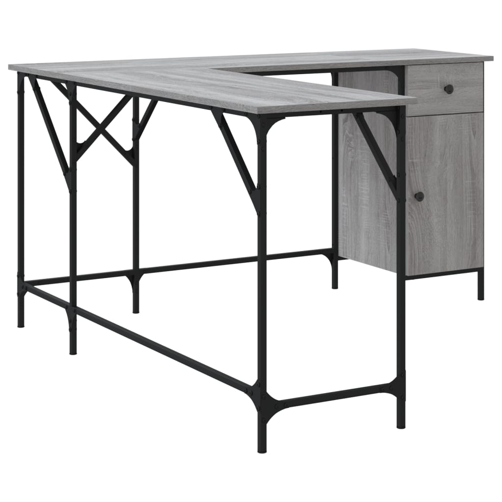 Desk 141X141X75 Cm Engineered Wood