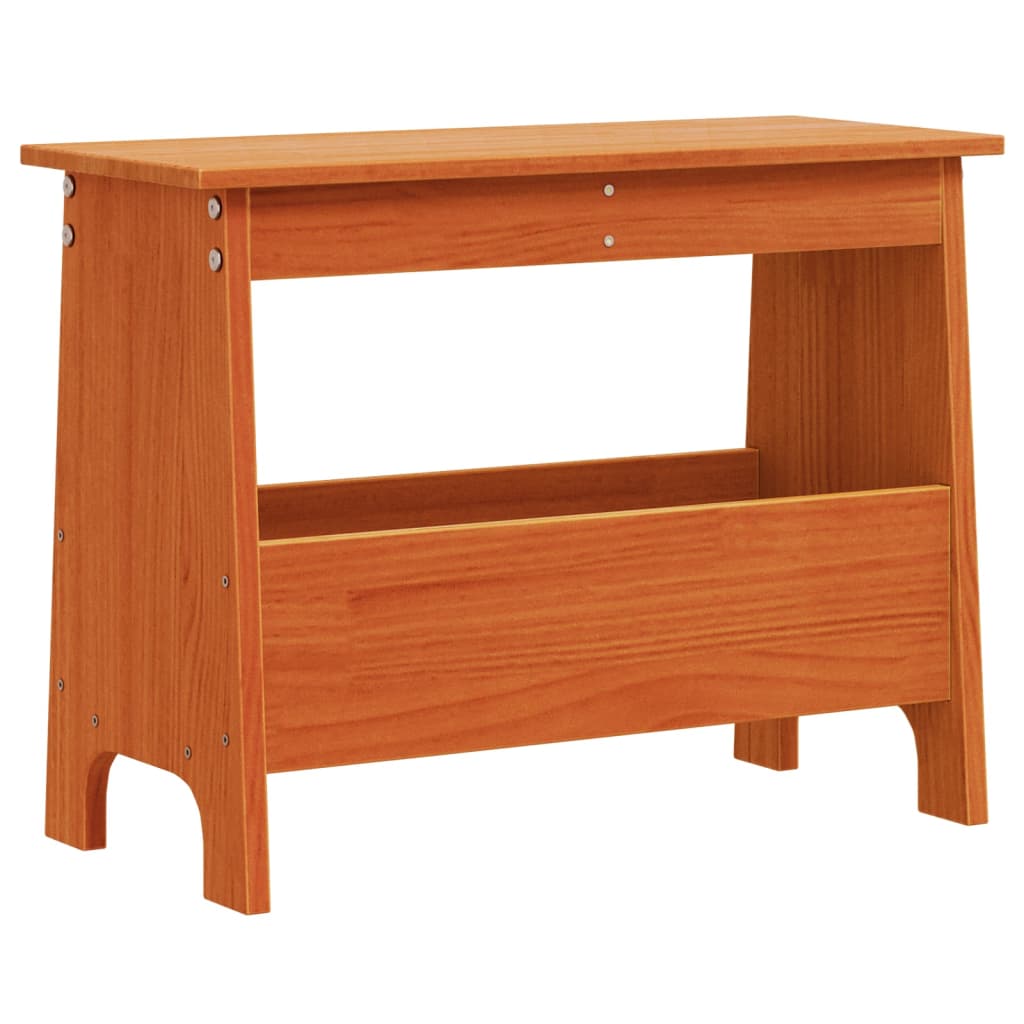 Hall Bench Wax Solid Wood Pine