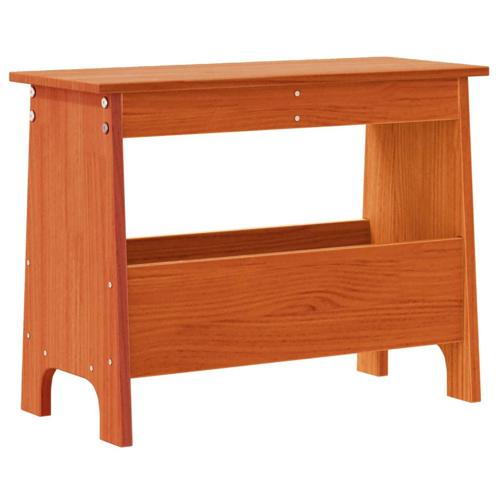 Hall Bench Wax Solid Wood Pine