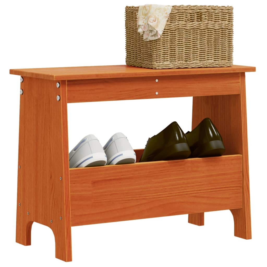 Hall Bench Wax Solid Wood Pine