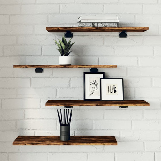 Wall Shelves 4 Pcs Engineered Wood