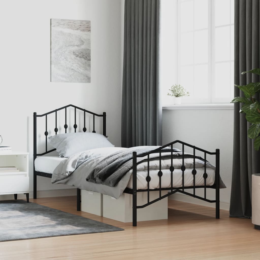 Metal Bed Frame Without Mattress 90X200Cm