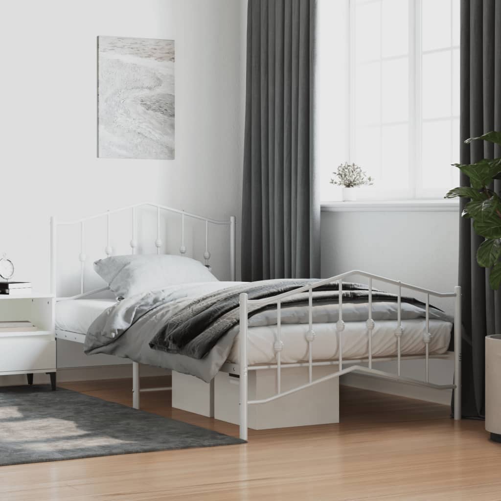 Metal Bed Frame Without Mattress 90X200Cm