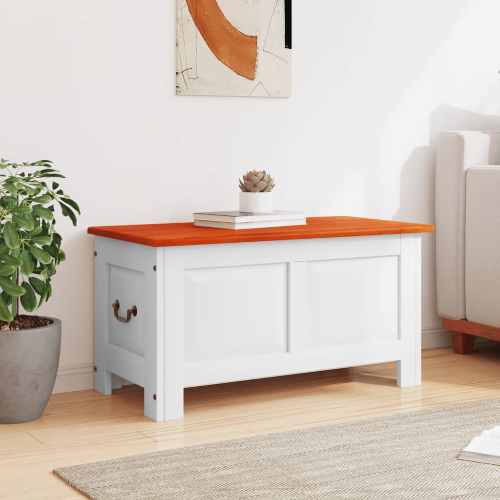 Storage Chest With Lid Solid Wood Acacia
