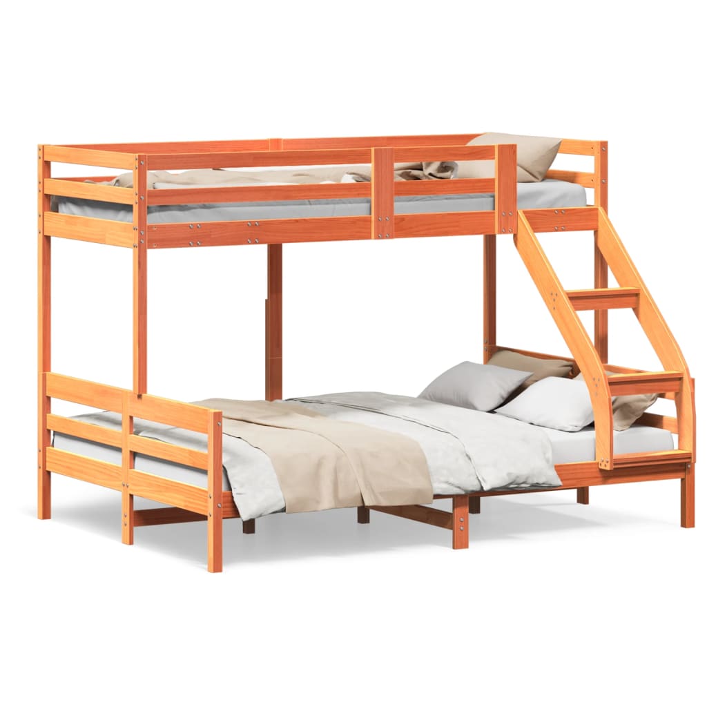 Bunk Bed Without Mattress 80X200/140X200 Cm Solid Wood