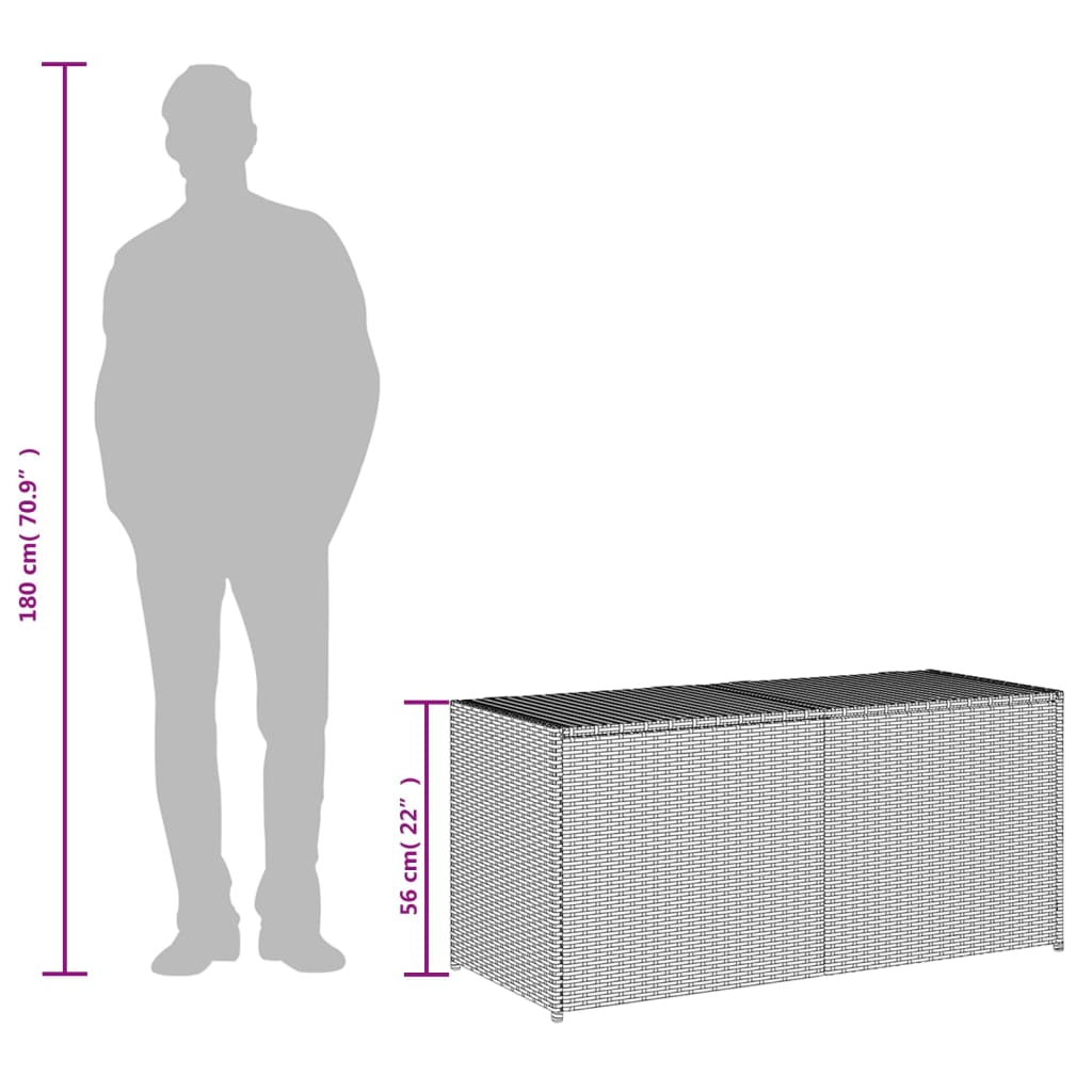 Garden Storage Box 283L Poly Rattan