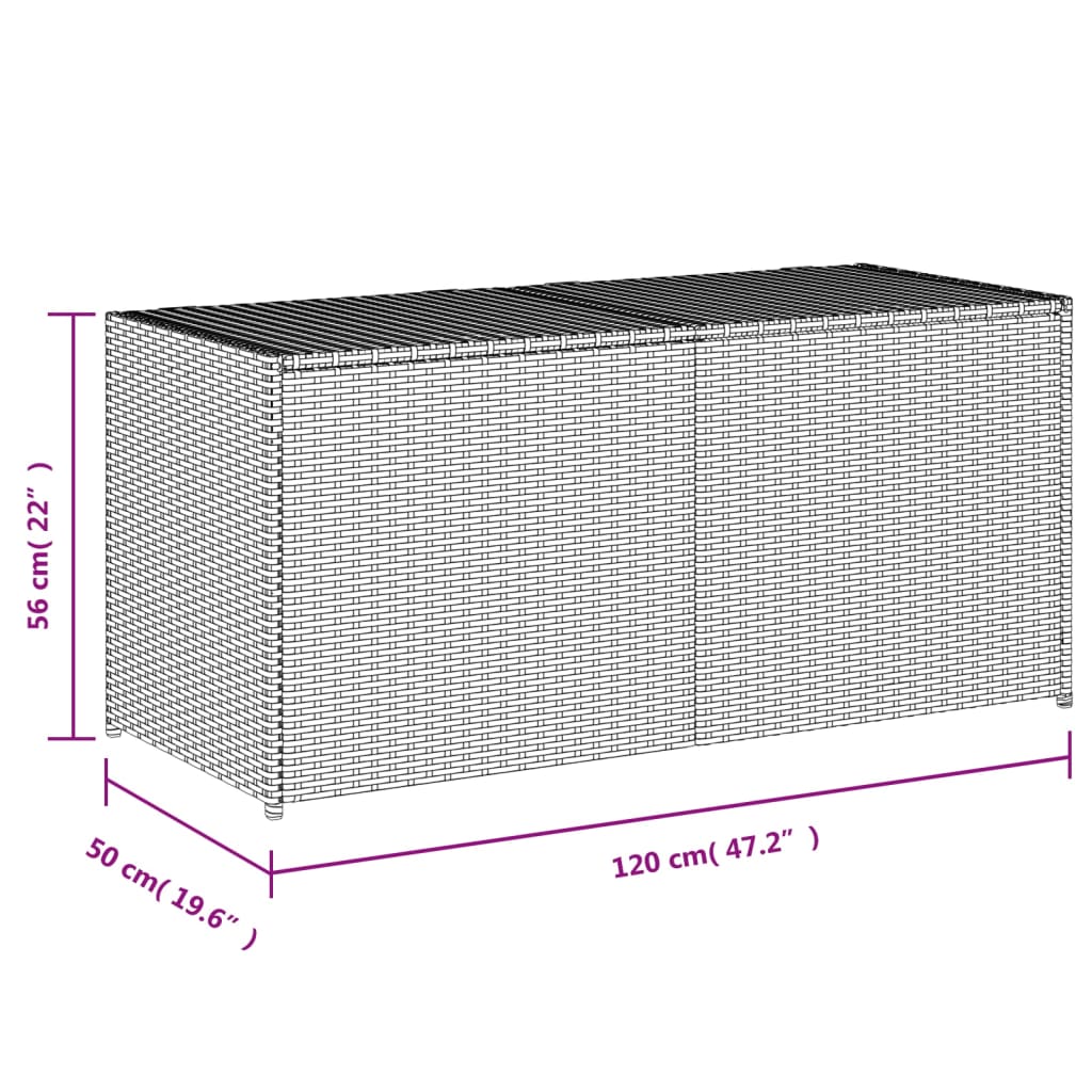 Garden Storage Box 283L Poly Rattan