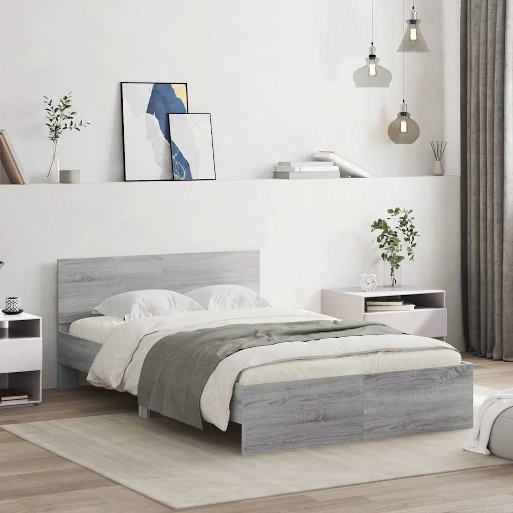 Bed Frame With Headboard And Led Small Double