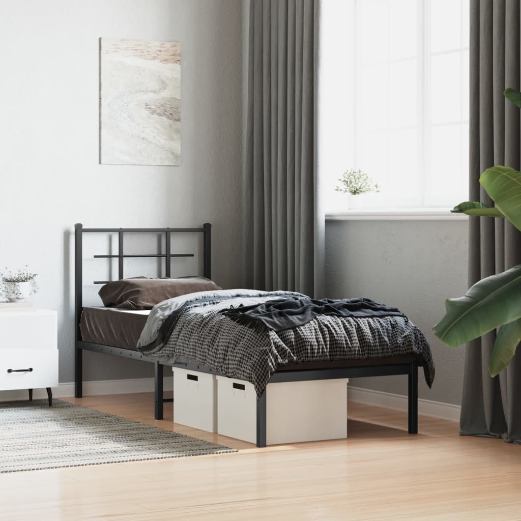 Metal Bed Frame Without Mattress 90X200Cm